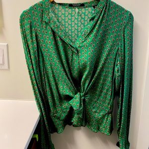 Green blouse
